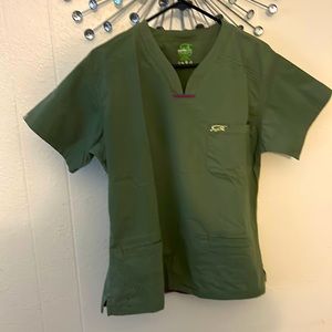 Green scrub top